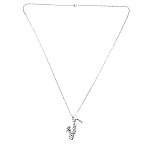 Beaupretty Saxophon Anhänger Halskette aus Leichter Charm für Frauen Kette mit Musik Accessoire Passend zu Kleidern und Festivals Individuelles Schmuckstück von Beaupretty