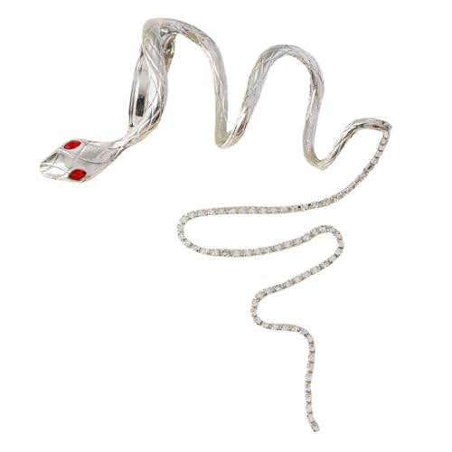 Beaupretty Schlangen Haarspange aus Silbernem Dekorative Ketten Haarklammer für Damen Ponytail Clip mit Quasten Langlebiger Haarschmuck für Lange Glatte und Lockige Haare für Partys und von Beaupretty