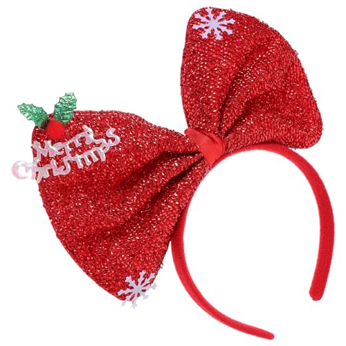 Beaupretty Haargummis Schleife Stirnband Weihnachts-Haarschmuck Schleifenstirnband für Mädchen weihnachts haarreif haarband weihnachten Geschenk Haargummi Weihnachtskopfschmuck Geweih von Beaupretty