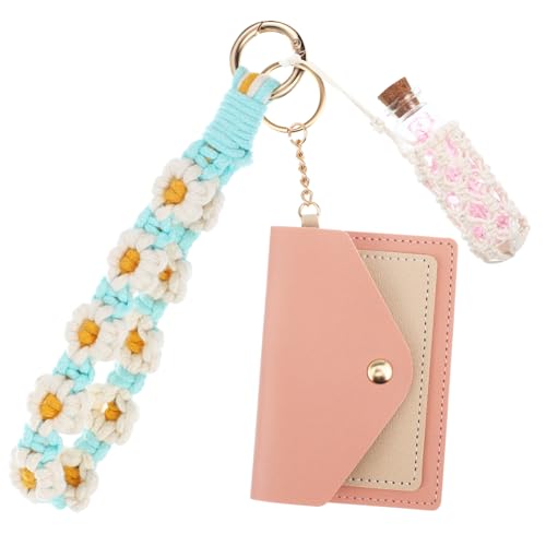 Beaupretty Schlüsselanhänger Brieftasche Kartenhalter Mit Gewebtem Armband Für Damen Netztasche Zum Aufbewahren Von Kleinen Gegenständen Wie Lippenbalsam Oder Lippenstift von Beaupretty