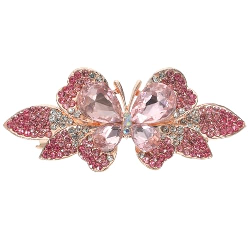 Beaupretty Schmetterling Haarspange mit Funkelnden Kristallen Federleichter Frühlings Clip für Damen Vielseitiges Haarschmuck Accessoire für Hochzeit Party und Alltag Komfortabel und von Beaupretty