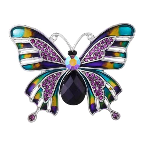 Beaupretty Schmetterlingsbrosche Für Damen Strass Brosche Aus Glitzer Farbenfrohe Anstecknadel Modisches Accessoire Für Kleider Taschen Und Schals Für Besondere Anlässe von Beaupretty