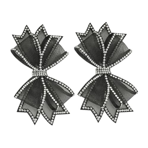 Beaupretty Schuhschmuck für Damen Abnehmbare Bow Dekorationen für Hochzeiten Partys und Besondere Anlässe Schwarz von Beaupretty
