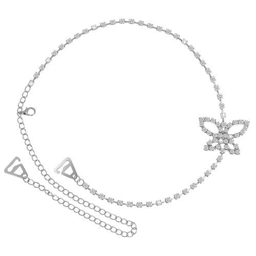 Beaupretty Strass-schultergurt Mit Schmetterlingsmotiv Körperkettenschmuck Für Frauen Dekorativer Träger Für Trägerlose Kleider Und Hochzeitsfeiern von Beaupretty