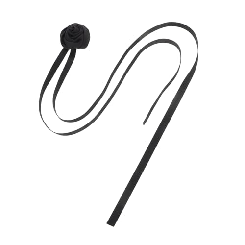 Beaupretty Schwarze Rosen Choker Kette Damen Handgefertigter Floraler Stoffhalsreif Leichte Hautfreundliche Clavicle Schmuck als für Frauen und Freunde von Beaupretty