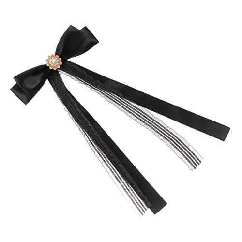 Beaupretty Schwarze Schleifenbrosche mit Pin Vorgebundene Schleife Langlebigem Material Modisches Accessoire für Damen Krawatte für Festliche Anlässe Stilvoll und zu Tragen von Beaupretty