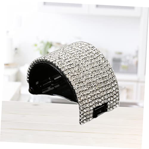 Beaupretty Schwarze Strass Haarklammer Damen Großer Kristallbesetzter Haarclip Ergonomischer Ponytail Holder für Langes Haar Langlebiger Haarschmuck Einfaches Styling für Frauen und Mädchen von Beaupretty