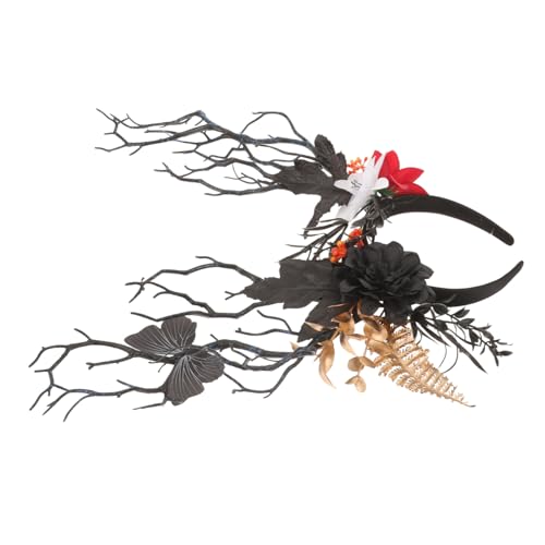 Beaupretty Schwarzes Geweih Stirnband Leichtes Haar Accessoire für Damen Robustes Party Haarband für Weihnachten Festival Cosplay und Kostüm Bequemes Design Langlebiges Material von Beaupretty