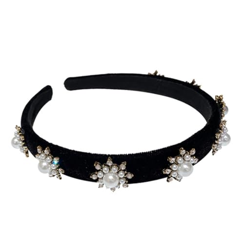 Beaupretty Schwarzes Schneeflocken Haarband Damen Party Kopfschmuck Langlebig Komfortabel Festlich Elegant für Weihnachten und Familienfeiern von Beaupretty