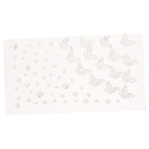 Beaupretty Selbstklebende Gesichtsglitzersteine Schmetterlings Design Wasserfeste Eye Sticker Langlebige Facial Decors für Festival Make Up und Kreative Schminkkunst von Beaupretty
