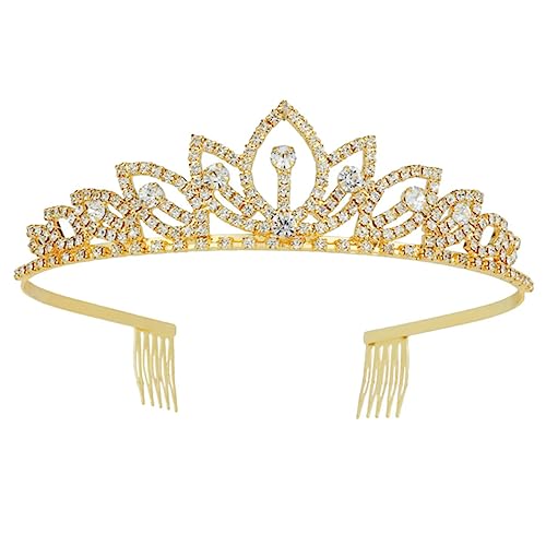 Beaupretty Shiny Diamantbesetzte Haaraccessoire Zarte Braut Tiara mit Seitenkamm Leicht und Geeignet für Hochzeit Geburtstag Party und Festlichkeiten für Braut und Damen von Beaupretty