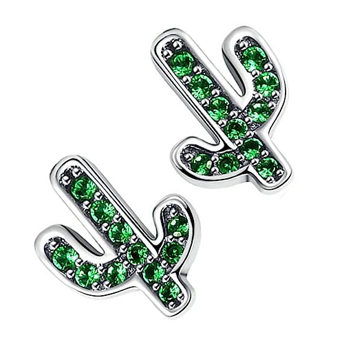 Beaupretty Silber Cactus Ohrringe für Damen Adorable Pflanzen Ohrringe Grün Hypoallergen Langlebig für Besondere Anlässe Wie Geburtstag Valentinstag und Muttertag von Beaupretty