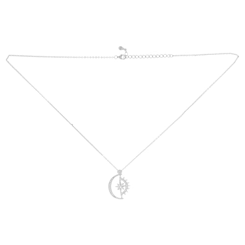 Beaupretty Mond Sonne Halskette für Frauen Silber Zarter Schlüsselbeinanhänger Modisches Schmuckstück für Verschiedene Anlässe Elegantes Design Geschenkidee von Beaupretty