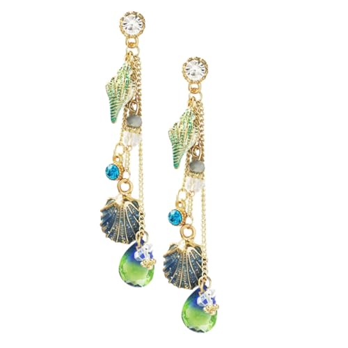 Beaupretty Silber Piercing Ohrstecker Muschel Stern Design Sommer Damen Ohrschmuck Elegant Strand Schmuck für Party und Alltag von Beaupretty