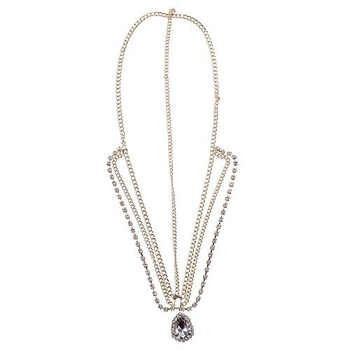 Beaupretty Silberne Mehrschichtige Strass Kopfschmuck Damen Langlebige Stirnkette für Hochzeit Party Strand Eleganter Western Head Jewelry Schmuck von Beaupretty