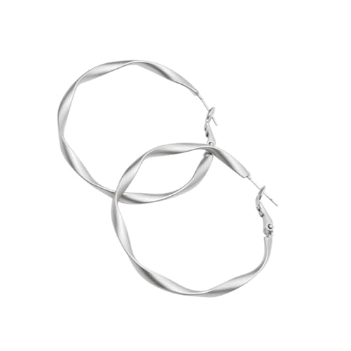 Beaupretty Silberne Ohrstecker Kreisform Mittelgroß Damen Schmuck Modisch Elegantes Design Umweltfreundliches Material Geeignet für Alltag Party Hochzeit von Beaupretty
