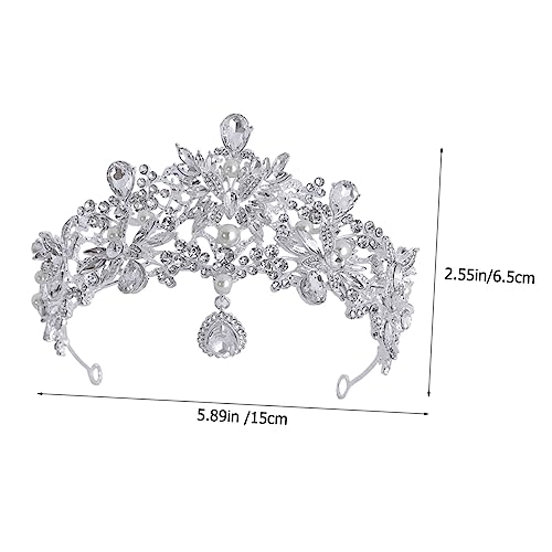 Beaupretty Silbernes Braut Stirnband mit Funkelnden Wassersteinen Leichter und Langlebiger Hochzeitsschmuck Tiara Design für Bräute Partys und Fotografie von Beaupretty