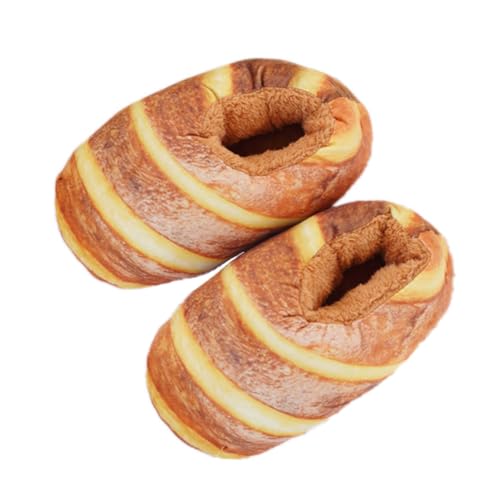 Beaupretty Simulations Brot Hausschuhe Damen Winter Indoor Baumwollpantoffeln Rutschfest Warm Komfortable Home Slippers für Weicher Sohle und Modischem Design von Beaupretty