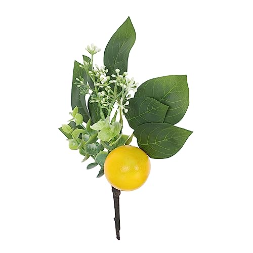 Beaupretty Simulierte Zitronendekoration zitronentablett Fälschung Blumen Zweig Geäst gefälscht Frühlingsdekoration Hängende Obstdekorationen Wohnkultur Plastik Yellow von Beaupretty