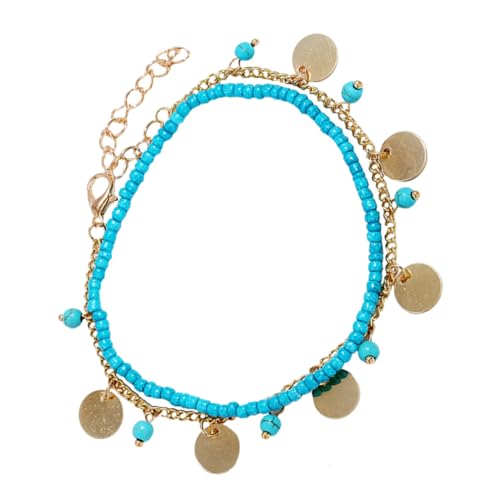 Beaupretty Sommer Fashion Fußkettchen Damen Goldfarbene Mode Anhänger Strand Fußkette Leichtes Schmuckaccessoire für Alltag und Party von Beaupretty