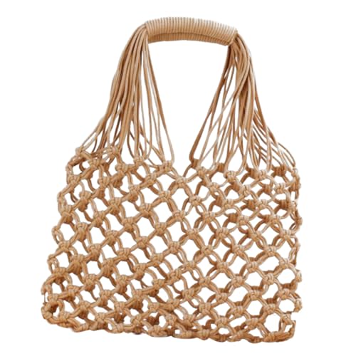 Beaupretty Sommerliche Handgefertigte Strohtasche Damen Handgewebte Umhängetasche mit Hohlmuster Leichte Strandtasche in Khaki für Alltag und Freizeit Beaupretty Sommerliche Handgefertigte Strohtasche Damen Handgewebte Umhängetasche mit Hohlmuster Leichte Strandtasche in Khaki für Alltag und Freizeit von Beaupretty
