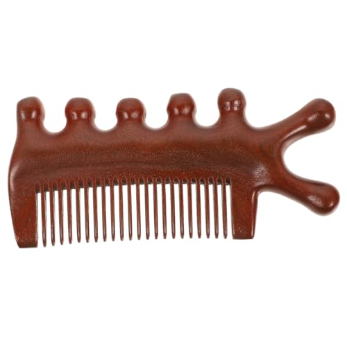 Beaupretty Stabiler Sandelholz Kamm mit Breiten Zähnen Antistatisch Hautfreundlich zum Entwirren und Kopfhautmassage Handlich für Haartypen für Damen und Herren Natürlicher Massagekamm von Beaupretty