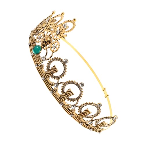 Beaupretty Sekelon-stirnband Mit Totenkopf-ornament Und Steampunk-motiven Retro-krone-design Performance-stirnband Für Halloween-partys Stylisches Haar-accessoire Für Damen von Beaupretty