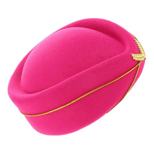 Beaupretty Stewardess-hut Stewardess Mütze Aus Filz Stewardess-hut-kostüm Trachtenmütze Aus Wolle Zubehör Für Stewardess Cosplay-hut Für Frauen Stewardess-cosplay-kostüm Imitation Monny Rosig von Beaupretty