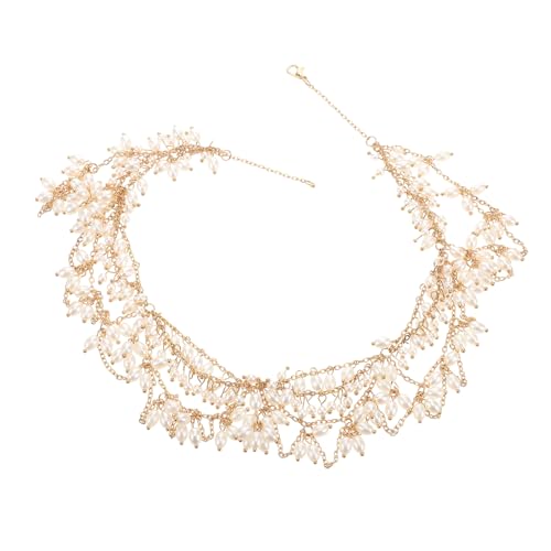 Beaupretty Stilvolle Perlenkopfband Kette für Frauen Elegantes Haarschmuck Accessoire für Hochzeiten Festivals Besondere Anlässe Vintage Inspiriertes Design für Einen Einzigartigen Look von Beaupretty