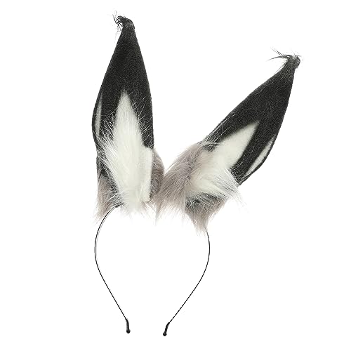 Beaupretty Flauschiges Haarband Mit Hasenohren Niedliche Haaraccessoires Stirnband Mit Tierohren Cosplay Hasenohren Stirnband Pelzhasen-kopfbedeckung Schmücken Damen Plüsch Behaart von Beaupretty