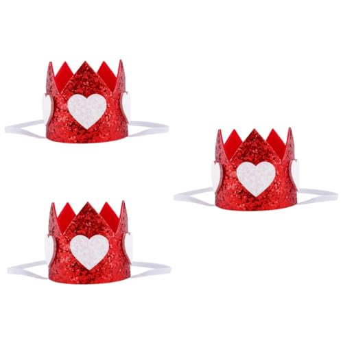 Beaupretty 3 Stk Baby-prinzessin Tiara Mädchen-stirnband Glitzergeburtstag Valentinstag Stirnband Baby Haarband Baby-partyhut Baby-dusche-hut Baby-stirnband Kleiner Junge Pailletten Krone von Beaupretty