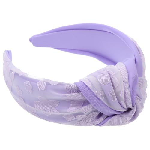 Beaupretty Stirnband Yoga-haarband Neujahrsfrisur Vintage Knotenhaarreifen Jäten Von Kopfbedeckungen Stirnbänder Für Frauen Nicht Haarreifen Für Violett Fräulein Gaze Haarteil Knick von Beaupretty