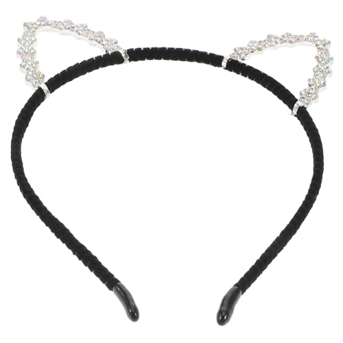 Beaupretty Stirnband katzenohren Haarreifen-Maskerade Halloween-Kostümzubehör Kätzchen-Ohr-Kopfschmuck Party-Kopfschmuck tierische Kopfbedeckung Party-Haarband Katzenkostüm Polyester Silver von Beaupretty