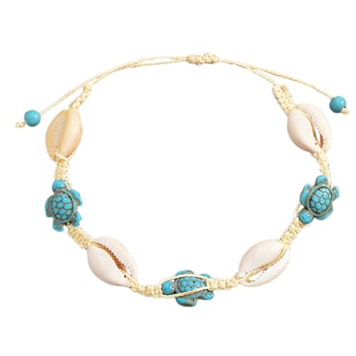 Beaupretty Shell Fußkettchen Mit Schildkröte Bohemian Muschel-design Für Strandurlaub Stilvolles Fußarmband Für Frauen Robustes Wasserdichtes Sommeraccessoire von Beaupretty