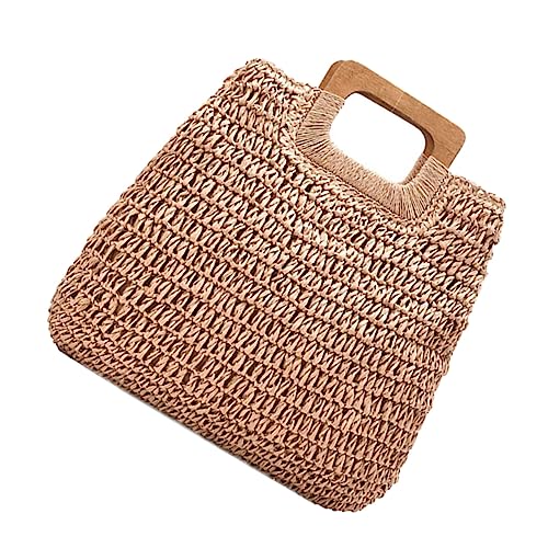 Beaupretty Strandtasche Groß Fassungsvermögen Portable Aufbewahrungstasche Handgemachte Damen Handtasche Strandhandtasche Für Schmuck Handy Snacks von Beaupretty