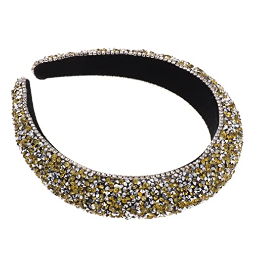 Beaupretty Strass-stirnband Mit Breiter Krempe Strass-stirnbänder Für Frauen Strass-kristall-diamant-stirnband Diamant-stirnbänder Für Elastische Strasssteine Voller Diamant Braut Schwamm von Beaupretty