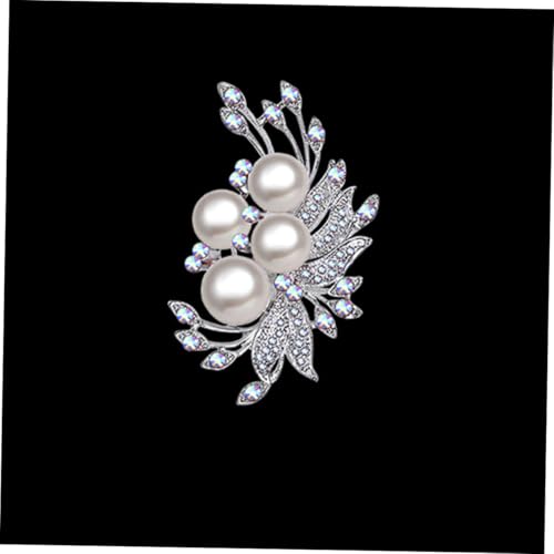 Beaupretty Strass Veredelte Perlenbrosche Kreative Anstecknadel für Damen Stilvolle Abendkleid korsage Vielseitiger Modeschmuck für Hochzeit Valentinstag und Festliche Anlässe von Beaupretty