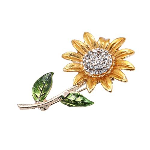 Beaupretty Strass sonnenblumen brosche Damen Anstecknadel Modisches funkelndes Accessoire für Hochzeit Party Business event Geeignet Eleganter Schmuck Geschenkidee von Beaupretty
