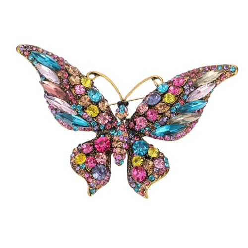 Beaupretty Strassbrosche Schmetterlinge mit Glitzer Modische Anstecknadel für Kleidung Schal Hut und Rucksack Langlebiges Tragbares Damen accessoire Vielseitige Dekoration von Beaupretty