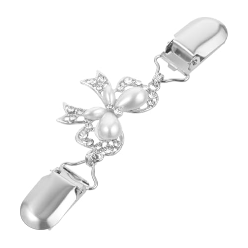 Beaupretty Strickjackenclip Damen Schleifenbrosche Weiß Eleganter Shawl Clasp für Pullover Schal Kleid und Mantel Leichter Kompakter Cardigan Clip zum Fixieren von Kleidung und Accessoires von Beaupretty