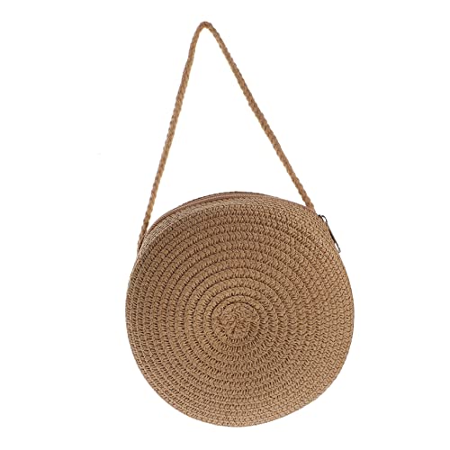 Beaupretty Kleine Stroh Umhängetasche Damen Gewebte Strandtasche mit Reißverschluss Leichte Boho Geldbörse für Sommerurlaub Beaupretty Kleine Stroh Umhängetasche Damen Gewebte Strandtasche mit Reißverschluss Leichte Boho Geldbörse für Sommerurlaub von Beaupretty