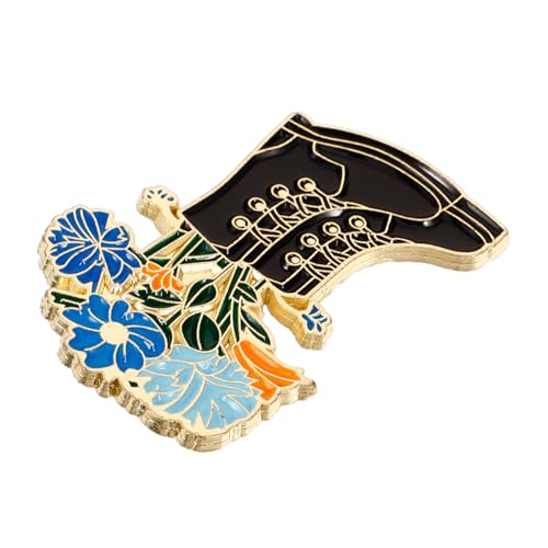 Beaupretty Stylische Blumen Broschennadel für Frauen Metall Anstecknadel Boots Form Dekorative Lapel Pin für Kleidung Taschen und Accessoires von Beaupretty