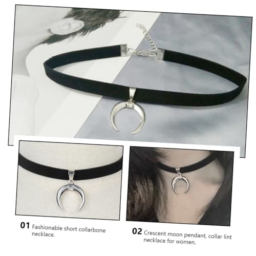 Beaupretty Stylische Kurze Halskette mit Mondanhänger Choker Schmuck für Schlüsselbein Dekoration Modisches für Alltag und Festlichkeiten von Beaupretty