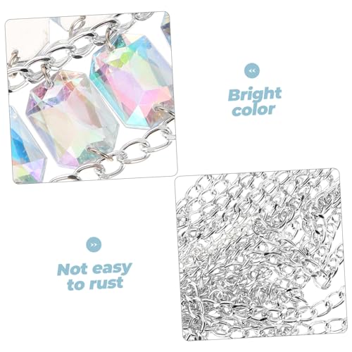 Beaupretty Taillenkette Damen mit Wellen Quasten und Großem Kristallbesatz Glänzende Bauchkette als Körperkette Eleganter Schmuck für Strand Party und Alltag Silberfarben von Beaupretty