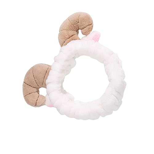 Beaupretty Strumpffüller Für Frauen Kosmetische Kopfbedeckung Geschenke Für Frauen 25 Hautpflege Stirnband Aus Horn Dusche Stirnband Make-up-haarband Weiß Einstellbar Anschließen von Beaupretty