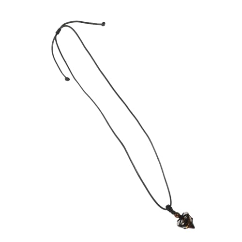 Beaupretty Tigerauge Steinanhänger Halskette Damen Handgefertigter Naturstein Schmuck Leichter DIY Schmuckanhänger für Halsketten Design für Vielseitige Schmuckprojekte von Beaupretty