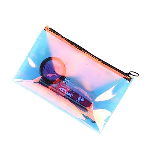 Beaupretty Holografische Schminktasche Travel Kit Zubehör Transparente Hologramm-Handtasche Kosmetiktasche Mit Glitzer Tragbare Schminktasche Kosmetiktasche Organizer Einfach Reisen von Beaupretty