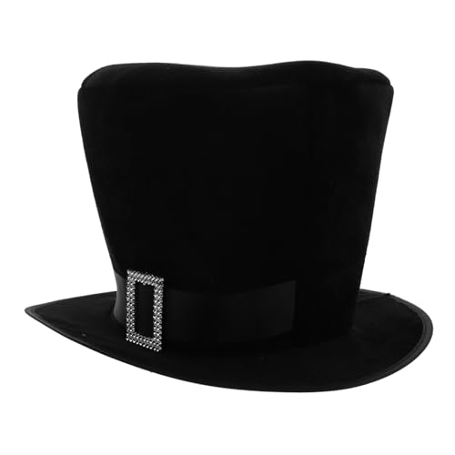 Beaupretty Top -hut Zylinderhut Für Männer Performance-kostüm-hut Performance-zylinder Performance-kostümzubehör Top-hat-kostüm Performance-bühnenhut Formeller Kostümhut Plastik Schwarz von Beaupretty