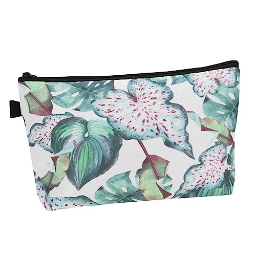 Digitaldruck-Blumen-Pflanzen-kupplungs-aufbewahrungs-wasserdichte Tragbare Reise-Kosmetiktasche Geblümte Kupplung Kosmetiktaschen Fräulein Polyester Reißverschluss Schreibwaren von Beaupretty