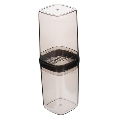 Beaupretty Tragbare Zahnbürsten und Zahnpastabecher Aufbewahrungsbox aus Strapazierfähigem Leicht und Kompakt mit Abtrennbarem Becher Design für Reisen Camping und Alltag Transparent von Beaupretty
